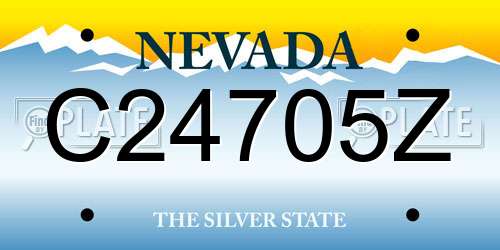 C24705Z Nevada License Plate