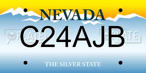 C24AJB Nevada License Plate