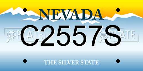 C2557S Nevada License Plate