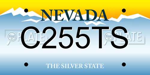 C255TS Nevada License Plate
