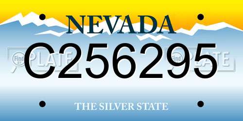 C256295 Nevada License Plate