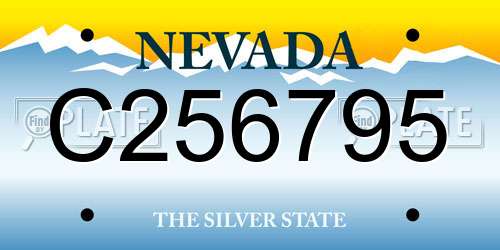 C256795 Nevada License Plate