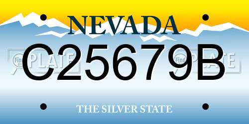 C25679B Nevada License Plate