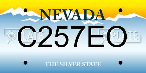 C257EO Nevada License Plate