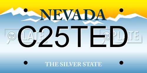 C25TED Nevada License Plate