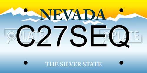 C27SEQ Nevada License Plate
