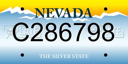 C286798 Nevada License Plate