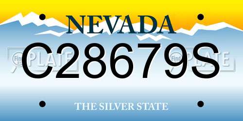 C28679S Nevada License Plate