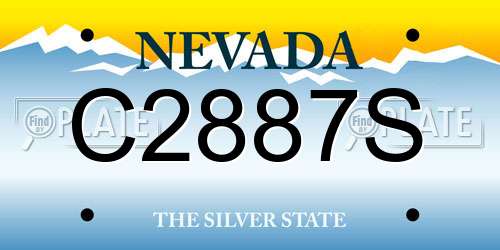 C2887S Nevada License Plate
