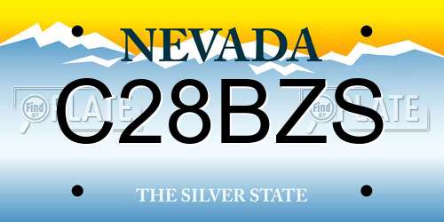 C28BZS Nevada License Plate