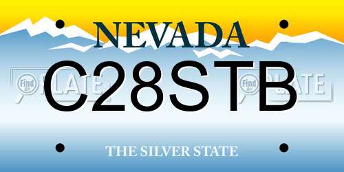 C28STB Nevada License Plate
