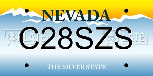 C28SZS Nevada License Plate