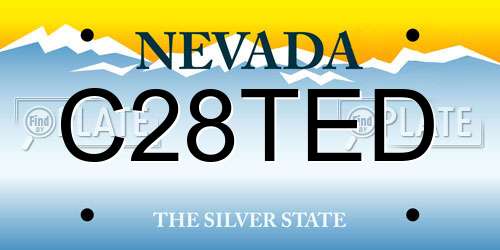 C28TED Nevada License Plate