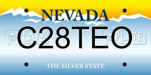 C28TEO Nevada License Plate