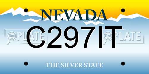 C297IT Nevada License Plate
