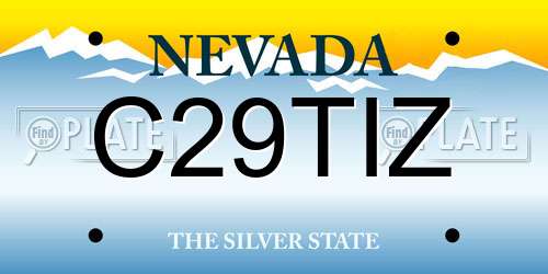 C29TIZ Nevada License Plate