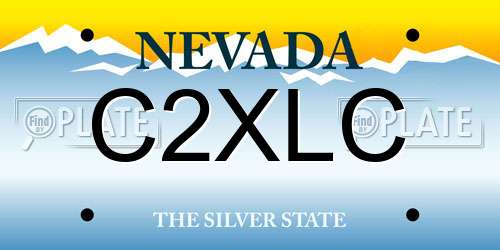 C2XLC Nevada License Plate