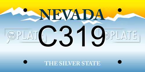 C319 Nevada License Plate