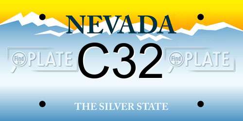 C32 Nevada License Plate