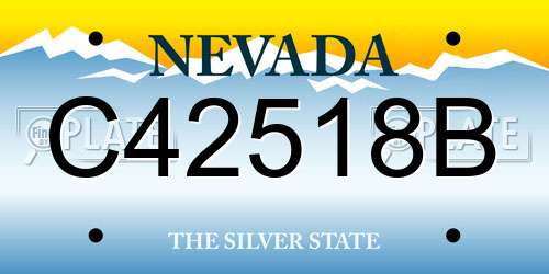 C42518B Nevada License Plate