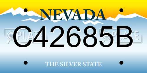 C42685B Nevada License Plate