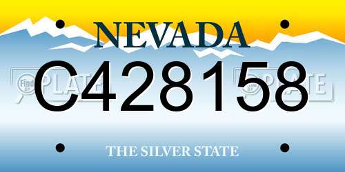 C428158 Nevada License Plate