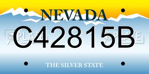C42815B Nevada License Plate