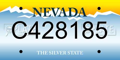 C428185 Nevada License Plate