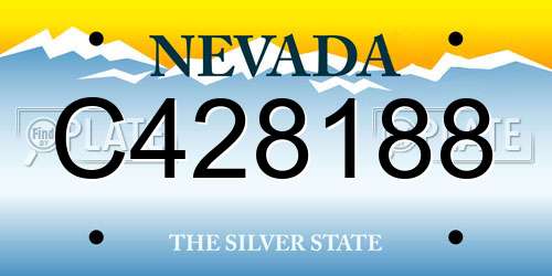 C428188 Nevada License Plate