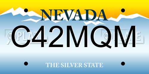 C42MQM Nevada License Plate