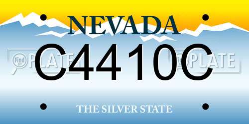 C4410C Nevada License Plate