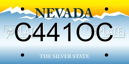 C441OC Nevada License Plate