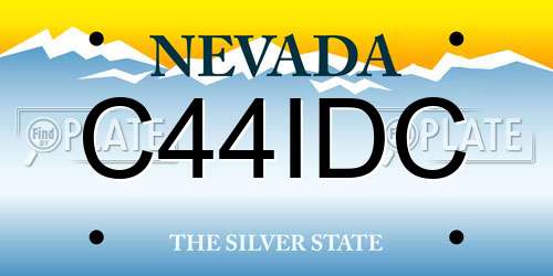 C44IDC Nevada License Plate