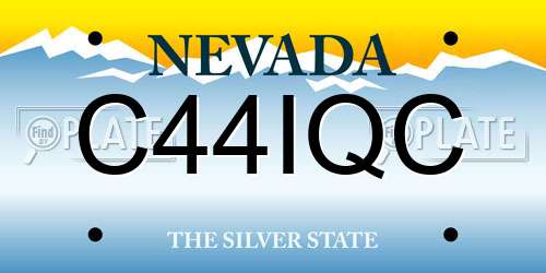 C44IQC Nevada License Plate