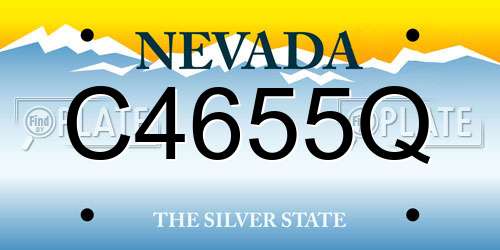 C4655Q Nevada License Plate