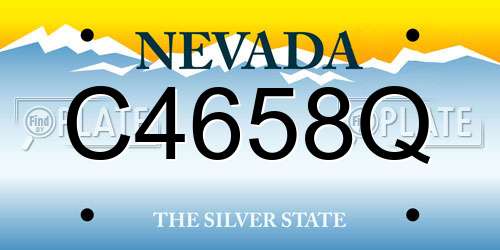 C4658Q Nevada License Plate