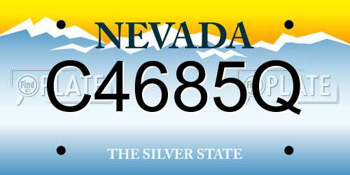 C4685Q Nevada License Plate