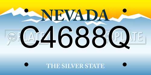 C4688Q Nevada License Plate