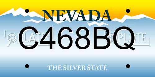 C468BQ Nevada License Plate