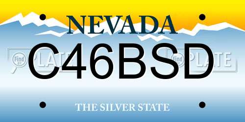 C46BSD Nevada License Plate
