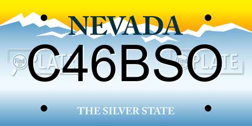 C46BSO Nevada License Plate