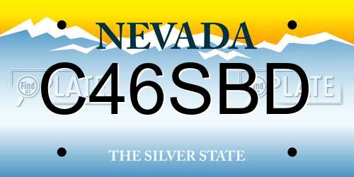 C46SBD Nevada License Plate