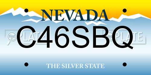 C46SBQ Nevada License Plate