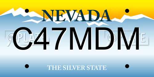 C47MDM Nevada License Plate
