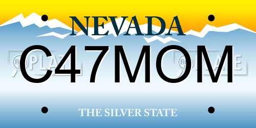 C47MOM Nevada License Plate