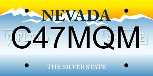 C47MQM Nevada License Plate