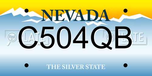 C504QB Nevada License Plate