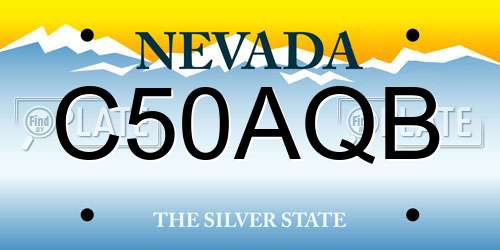 C50AQB Nevada License Plate