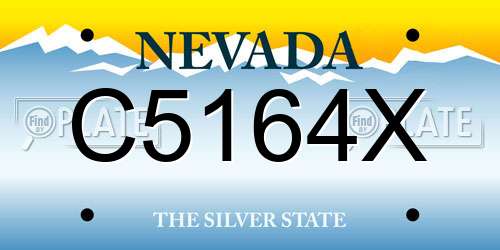 C5164X Nevada License Plate