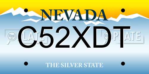 C52XDT Nevada License Plate